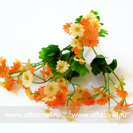 искусственные цветы букет гипсофил цвета оранжевый 2