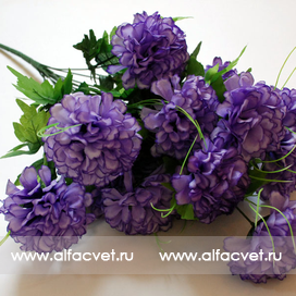 искусственные цветы хризантемы цвета синий 12