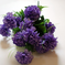 искусственные цветы хризантемы цвета синий 12