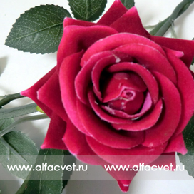 искусственные цветы ветка роз цвета малиновый 11