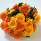 искусственные цветы герберы цвета желтый с оранжевым 17
