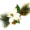 искусственные цветы веточка ели с шишкой цвета белый 6